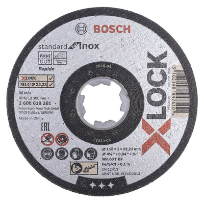Bosch X-LOCK Cutting Disc, 115mm x 1mm Thick, 25 in pack
