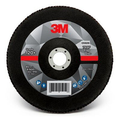 3M Zirconia Aluminium Flap Disc, 115mm, Fine Grade, P120 Grit, 769F