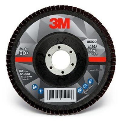 3M Zirconia Aluminium Flap Disc, 115mm, Fine Grade, P80 Grit, 769F