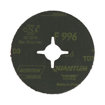 Norton Quantum - Fiber Discs Ceramic, 115mm x 0.2mm Thick, 36 Grit, Quantum - Fiber Discs