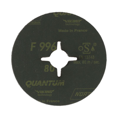 Norton Quantum - Fiber Discs Ceramic, 115mm x 0.1mm Thick, 80 Grit, Quantum - Fiber Discs