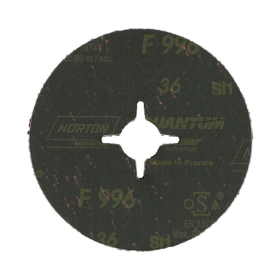 Norton Quantum - Fiber Discs Ceramic, 125mm x 0.4mm Thick, 36 Grit, Quantum - Fiber Discs