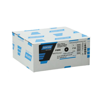 Norton Quantum - Fiber Discs Ceramic, 125mm x 0.4mm Thick, 36 Grit, Quantum - Fiber Discs