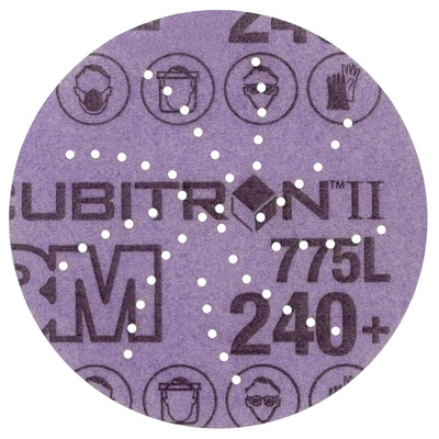 3M 3M Xtract Cubitron II Film Disc 775L Ceramic Sanding Disc, 76.2mm x 0.076mm Thick, 240+ Grade, 240+ Grit, Xtract,