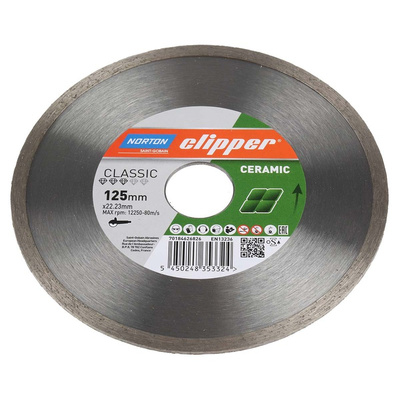 Norton Ceramic Cutting Disc, 125mm x 1.2mm Thick, Ceram, 1 in pack