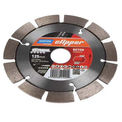 Norton Diamond Cutting Disc, 125mm, Classic, 1 in pack