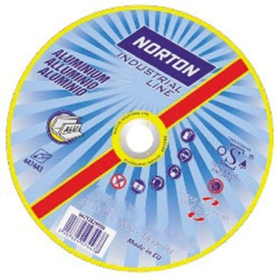 Norton Aluminium Oxide Cutting Disc, 125mm x 1.6mm Thick, Coarse Grade, P46 Grit