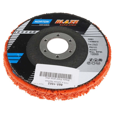 Norton Blaze Rapid Strip Ceramic Stripping Disc, 115mm, Medium Grade, Blaze Rapid Strip, 1 in pack