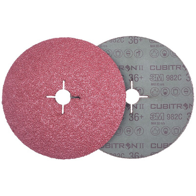 3M Cubitron™ II Ceramic Sanding Disc, 125mm, 36+ Grade, P36 Grit, 3M™ Cubitron™ II 982C