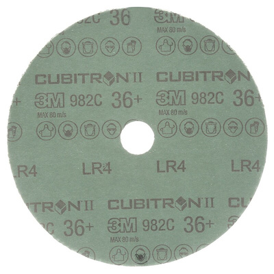 3M Cubitron™ II Ceramic Sanding Disc, 180mm, P36 Grit, 3M™ Cubitron™ II 982C