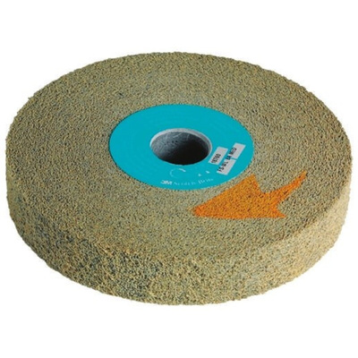 3M Silicon Carbide Deburring & Finishing Wheel, 76.2mm Diameter, Medium