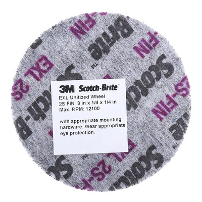 3M Scotch-Brite EXL XL-UW Silicon Carbide Grinding Wheel, 75mm Diameter, Very Fine