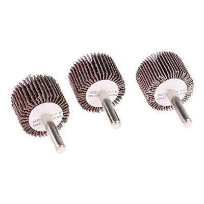 RS PRO Aluminium Oxide Flap Wheel, 30mm Diameter, P40, P80, P120 Grit