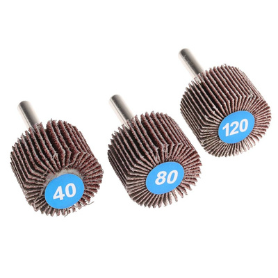 RS PRO Aluminium Oxide Flap Wheel, 30mm Diameter, P40, P80, P120 Grit