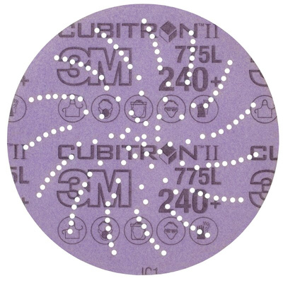 3M 3M Xtract Cubitron II Film Disc 775L Ceramic Sanding Disc, 127mm, 240+ Grade, 240+ Grit, Xtract, 50/250 in pack