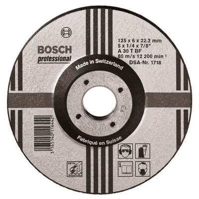 Bosch A30 T Expert for Metal Aluminium Oxide Grinding Wheel, 115mm Diameter, P30 Grit