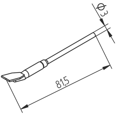 Ersa 452 Desoldering Gun Tip for use with DIGITAL 2000 A with Chip Tool, i-CON2 C with Chip Tool Desoldering Pincette,