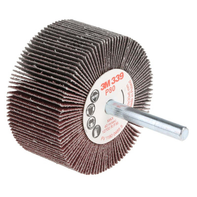3M Aluminium Oxide Flap Wheel, 60mm Diameter, P80 Grit