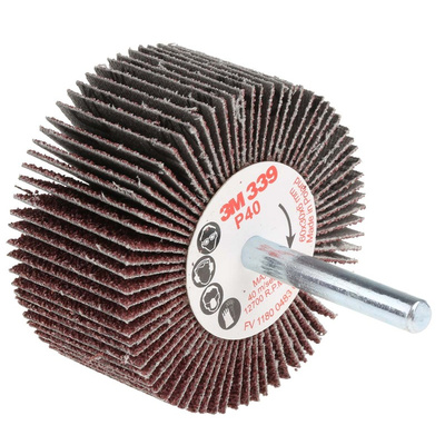 3M Aluminium Oxide Flap Wheel, 60mm Diameter, P40 Grit