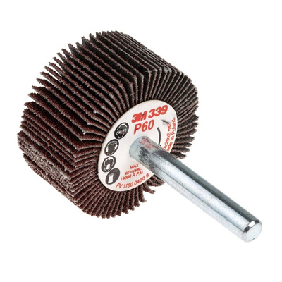 3M Aluminium Oxide Flap Wheel, 40mm Diameter, P60 Grit