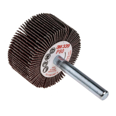 3M Aluminium Oxide Flap Wheel, 40mm Diameter, P80 Grit