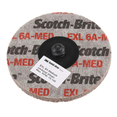 3M Roloc Scotch-Brite Aluminium Oxide Deburring & Finishing Wheel, 50.8 mm, 76.2 mm Diameter, Medium