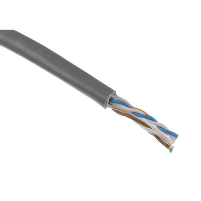 Molex Premise Networks Grey Cat6 Cable U/UTP PVC Unterminated/Unterminated, Unterminated, 305m