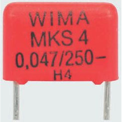 WIMA 10nF Polyester Capacitor PET 200 V ac, 400 V dc ±10%, Through Hole