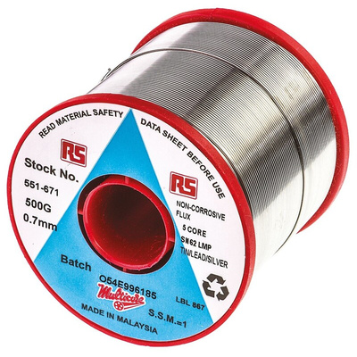 Multicore Wire, 0.7mm Lead solder, 179°C Melting Point