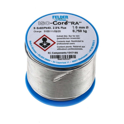 Felder Lottechnik Wire, 1mm Lead solder, 183°C Melting Point