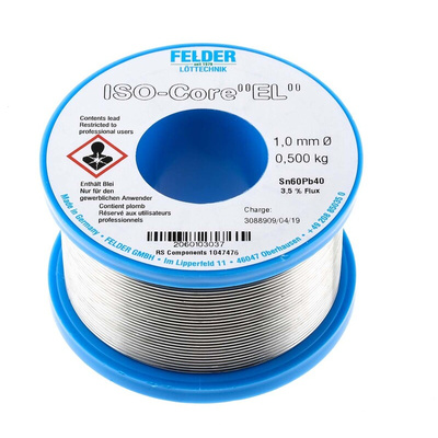 Felder Lottechnik Wire, 1mm Lead solder, 183°C Melting Point