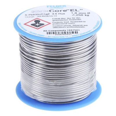 Felder Lottechnik Wire, 1mm Lead solder, 296°C Melting Point