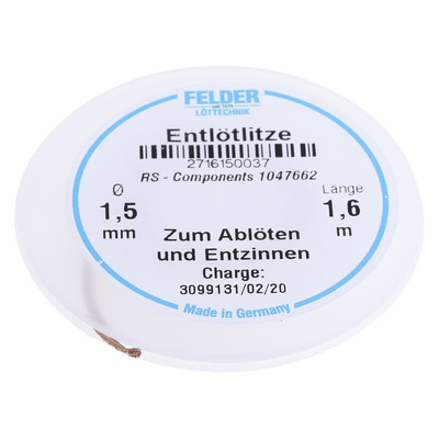 Felder Lottechnik 27.161 1.6m Desoldering Braid, Width 1.5mm