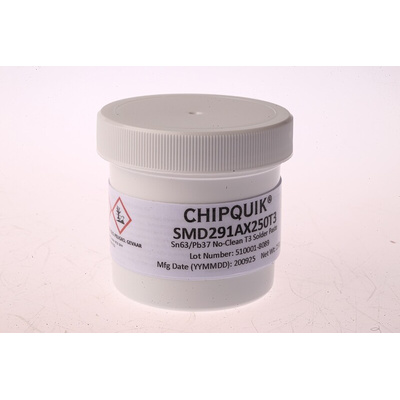 CHIPQUIK SMD291AX Solder Paste, 250g Tub