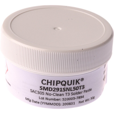CHIPQUIK SMD291SN Lead Free Solder Paste, 50g Tub