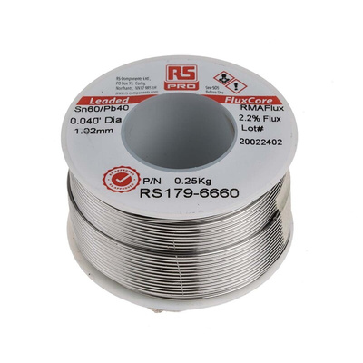 RS PRO Wire, 1mm Lead solder, 183°C Melting Point