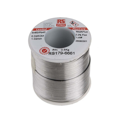 RS PRO Wire, 1mm Lead solder, 183°C Melting Point