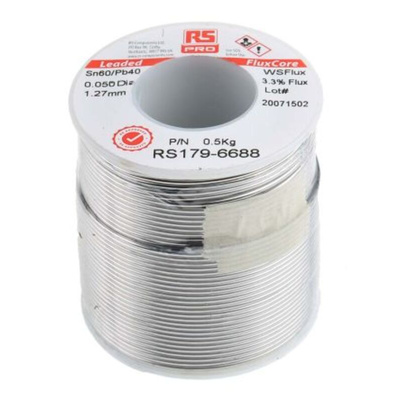 RS PRO Wire, 1.27mm Lead solder, 183°C Melting Point