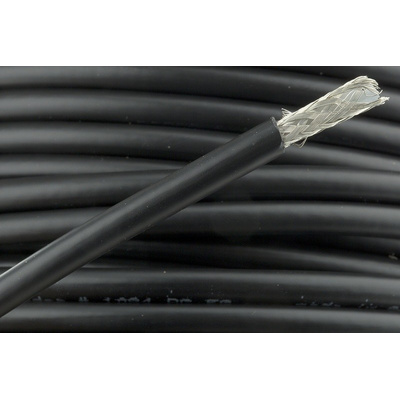 Nexans Black Coaxial Cable, 50 Ω 4.95mm OD 20m
