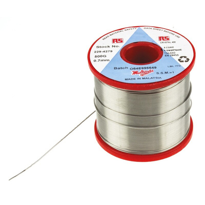 Multicore Wire, 0.7mm Lead solder, 183 → 188°C Melting Point