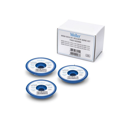 Weller Wire, 0.3 mm, 0.5 mm, 0.8 mm Lead Free Solder, 228-229°C Melting Point