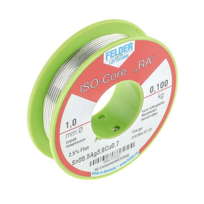 Felder Lottechnik Wire, 1mm Lead Free Solder, 217°C Melting Point