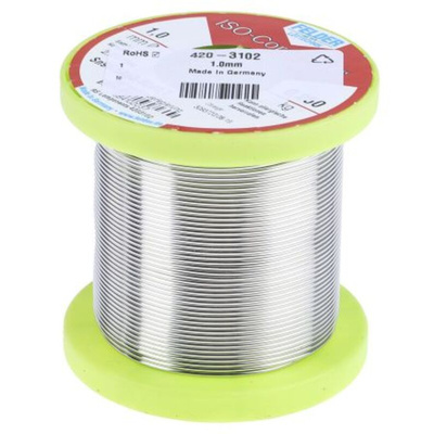 Felder Lottechnik Wire, 1mm Lead Free Solder, 217°C Melting Point