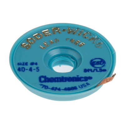 Chemtronics 1.5m Lead Free Desoldering Braid, Width 2.8mm