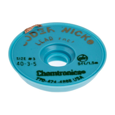 Chemtronics 1.5m Lead Free Desoldering Braid, Width 2mm