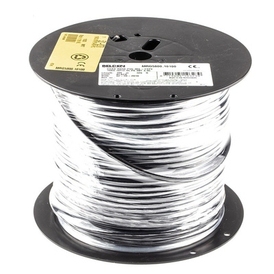 Belden Black Coaxial Cable, 50 Ω 4.95mm OD 100m