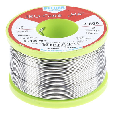 Felder Lottechnik Wire, 1mm Lead Free Solder, 227°C Melting Point