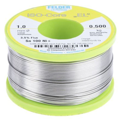 Felder Lottechnik Wire, 1mm Lead Free Solder, 227°C Melting Point