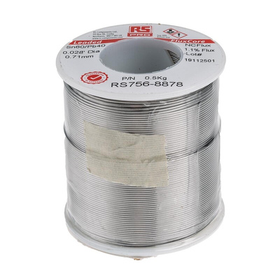 RS PRO Wire, 0.7mm Lead solder, 183°C Melting Point