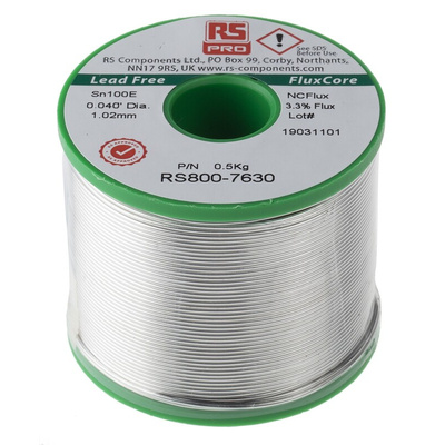 RS PRO Wire, 1.01mm Lead Free Solder, 228°C Melting Point